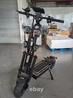 10000w 72v Dual Electric Scooter With Seat 14 Off Road Free Tire Folding Adult