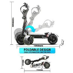 10000w 72v Dual Electric Scooter With Seat 14 Off Road Free Tire Folding Adult