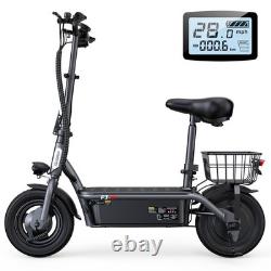 1000W Adult Electric Scooter With Seat 37Mi Long Range E-Scooter Commuter 28MPH
