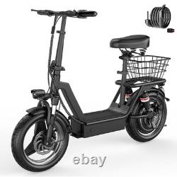 1000W Electric Scooter Adults 14 Seat 25MPH 45 Miles Range Commuting E-Scooter