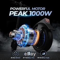 1000W Electric Scooter For Adults 25MPH 45 Mile Range 10 Tubeless Tires Scooter