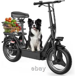 1000W Electric Scooter+Seat for Adults 25 MPH 45 Miles14 Tire UL 2849 Certified