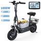 1000W Electric Scooter With Seat 37Miles Range Folding E-Scooter Adult Commuter