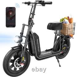 1000W Electric Scooter With Seat APP Commuter E-Scooter Max. 45Miles Range 28MPH