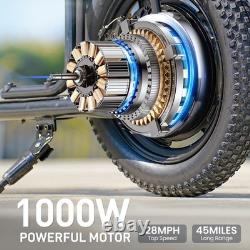 1000W Electric Scooter With Seat APP Commuter E-Scooter Max. 45Miles Range 28MPH