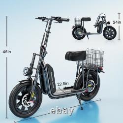 1000W Electric Scooter With Seat APP Commuter E-Scooter Max. 45Miles Range 28MPH