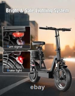 1000W Electric Scooter withSeat 14 Adults Commuting E-Scooter 25MPH 45Miles Range