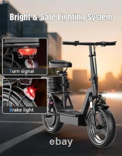 1000W Electric Scooter with Seat 25MPH 45Miles Range14 Tire with Box for Adults