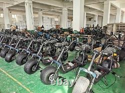1000W Electric Scooters+Free 20in Adult Suitcase Citycoco Outdoor Scooters Black