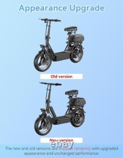 1000w Peak Adult Electric Scooter with Seat 14 Tire 48V 15AH 25MPH 45 Miles