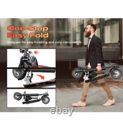 10 adult Electric Scooter with Seat 48V 800W E Scooter 35 Miles Folding Commuter