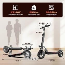 10 adult Electric Scooter with Seat 48V 800W E Scooter 35 Miles Folding Commuter