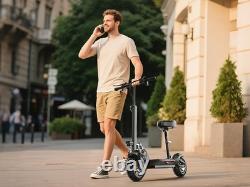 10 adult Electric Scooter with Seat 48V 800W E Scooter 35 Miles Folding Commuter
