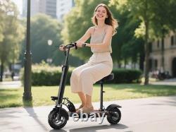 10 adult Electric Scooter with Seat 48V 800W E Scooter 35 Miles Folding Commuter