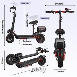 1200W Adult E-Scooter 25/34Mi Range, 34mph, 11 All-Terrain Tires, Seat