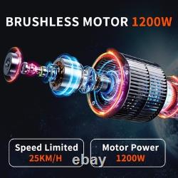 1200W Adult E-Scooter 25/34Mi Range, 34mph, 11 All-Terrain Tires, Seat