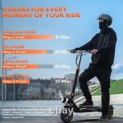 1200W Folding Off-Road Electric Scooter Adult, 48V 15AH Battery, Up to 31Mph