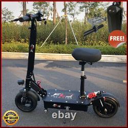 1200w Folding Electric Scooter With Seat Adults 80-120kms Range 45km/h 10 Tires