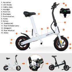 12 Folding Electric Bike Mini Bicycle Cycling 250W 7.8AH E-Bike City Commuter