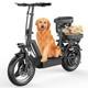 14 Adults Electric Scooter with Seat 1000W 45 Miles Foldable E-Scooter for Pets