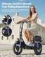 14'' Electric Scooter With Seat Peak 750W Folding Commuter E Scooter 38Miles