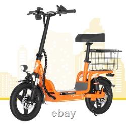 14'' Electric Scooter with Seat 48V 1000W 20Mph Seated Scooter E-Scooter Adults