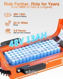 14'' Electric Scooter with Seat 48V 1000W 20Mph Seated Scooter E-Scooter Adults