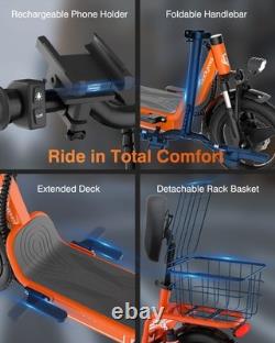 14'' Electric Scooter with Seat 48V 1000W 20Mph Seated Scooter E-Scooter Adults