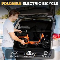 14'' Electric Scooter with Seat 48V 20Mph Seated Scooter E-Scooter Ebike Adults