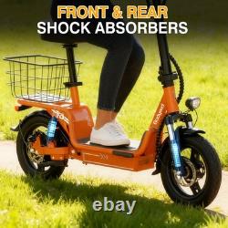 14'' Electric Scooter with Seat 48V 20Mph Seated Scooter E-Scooter Ebike Adults