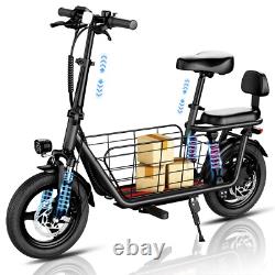 14 Folding E Scooter with Seat 850W 48V Commuter Electric Scooter 330lbs 22MPH