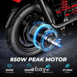14 Folding E Scooter with Seat 850W 48V Commuter Electric Scooter 330lbs 22MPH