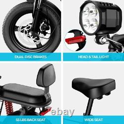 14 Folding E Scooter with Seat 850W 48V Commuter Electric Scooter 330lbs 22MPH