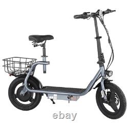 14 Peak 1200W Electric Scooter with Seat&Basket, Commuter Ebike for Adult&Teen