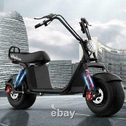 18 Electric Scooter With Seat Fat Tire 60v20ah 3000w 55km/h Speed Motorcycle