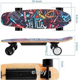 25.4'' Electric Skateboard 350W Standard Longboard+Wireless Remoter Adults hu03