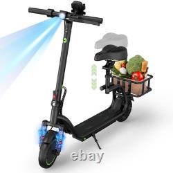 350W Electric Scooter with Seat, 17/25 Miles Range ESCOOTER with Storage Basket
