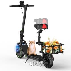 350W Electric Scooter with Seat, 17/25 Miles Range ESCOOTER with Storage Basket