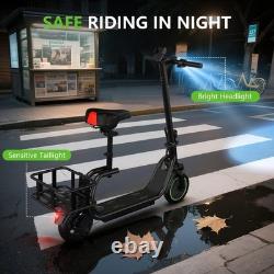 350W Electric Scooter with Seat, 17/25 Miles Range ESCOOTER with Storage Basket
