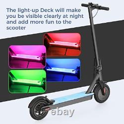 350W Folding Electric Scooter 16+MPH 15 Mile Long Range Light up Deck 350 Watt