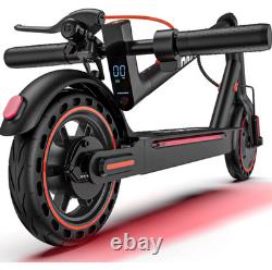 350W Folding Electric Scooter Adults 19MPH 20Mile Range 8.5 Solid Tire APP UL