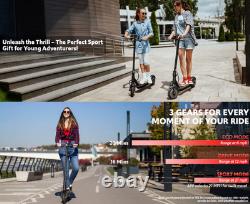 350W Folding Electric Scooter Adults 19MPH 20Mile Range 8.5 Solid Tire APP UL