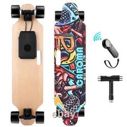 35IN 350W Dual Motors Electric Skateboard, Max 20MPH Longboard Control 01