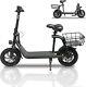 36V 450W Adult Folding Electric Scooter Sports Off-Road E-bike With Seat Bicycle