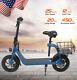 36V Electric Scooter 450W Motor for Adults with Seat 15.5 mph Foldable Ebike US