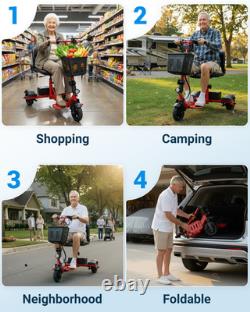 3 Wheel Electric Scooter for Adults, 15 Mile Range & 330 lb Capacity