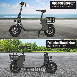 450W E-Scooter Ebike Sports Electric Scooter Adult with Seat Electric Moped US