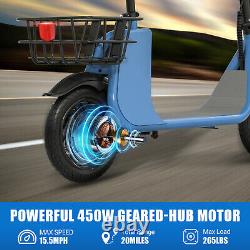 450W E-Scooter Sports Electric Scooter Adult with Seat Electric Moped Commuter