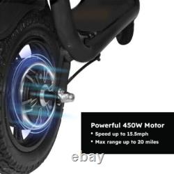 450W Electric Scooter Adults with Seat Foldable Scooter 15.5MPH Sports Ebike