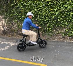450W Electric Scooter Adults with Seat Foldable Scooter 15.5MPH Sports Ebike